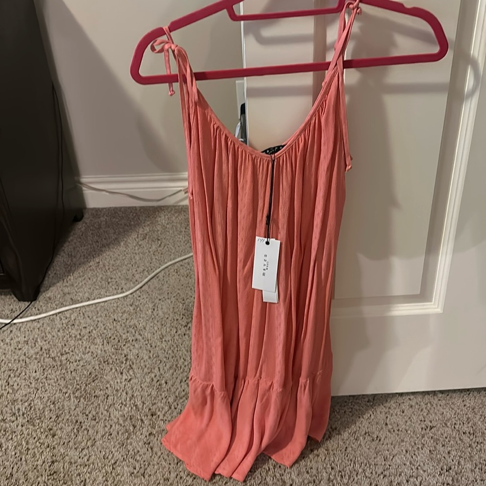 Maven West Ruffle Bottom Pink Mini Dress Size XS
